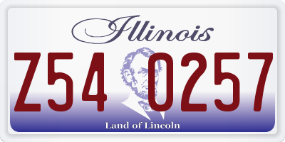 IL license plate Z540257