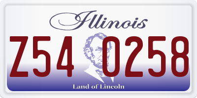 IL license plate Z540258