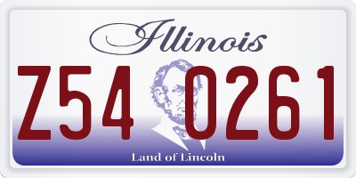 IL license plate Z540261