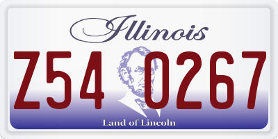 IL license plate Z540267