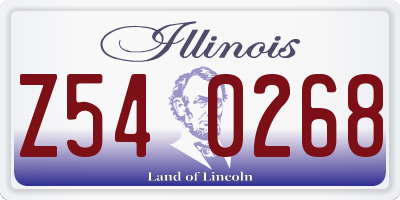 IL license plate Z540268