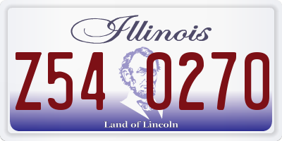 IL license plate Z540270