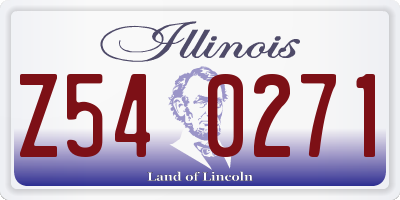 IL license plate Z540271