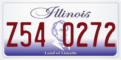 IL license plate Z540272