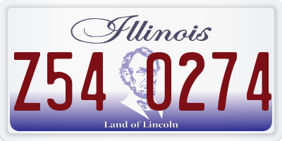 IL license plate Z540274
