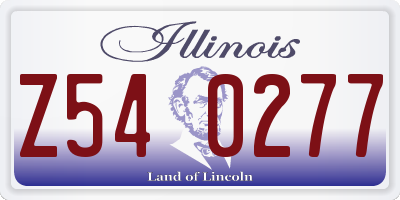 IL license plate Z540277