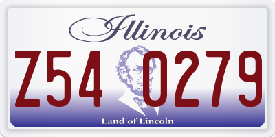 IL license plate Z540279