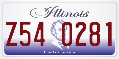 IL license plate Z540281