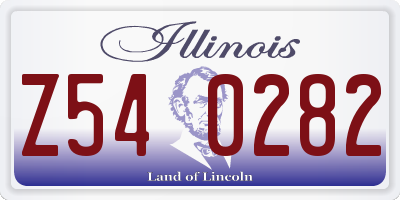 IL license plate Z540282