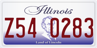 IL license plate Z540283
