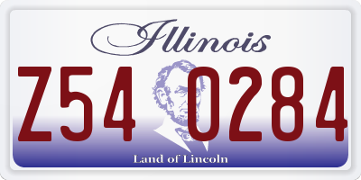 IL license plate Z540284
