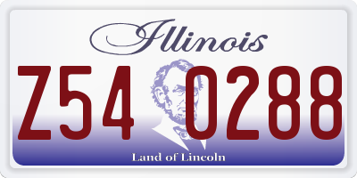 IL license plate Z540288