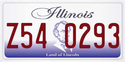 IL license plate Z540293