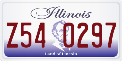 IL license plate Z540297