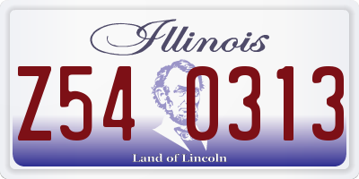 IL license plate Z540313