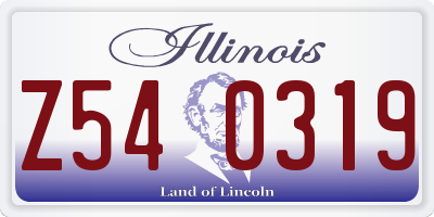 IL license plate Z540319