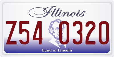 IL license plate Z540320