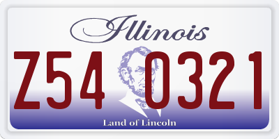 IL license plate Z540321