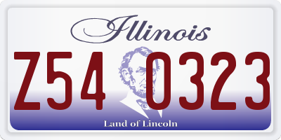 IL license plate Z540323