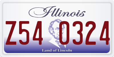 IL license plate Z540324