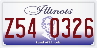 IL license plate Z540326