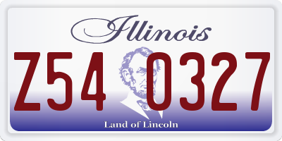 IL license plate Z540327