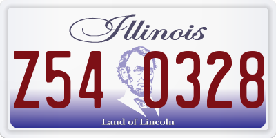 IL license plate Z540328