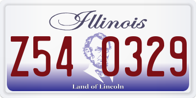 IL license plate Z540329