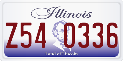 IL license plate Z540336