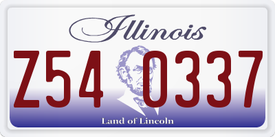 IL license plate Z540337