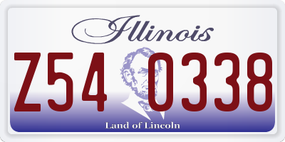 IL license plate Z540338