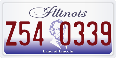 IL license plate Z540339