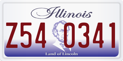 IL license plate Z540341