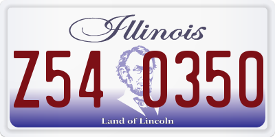 IL license plate Z540350