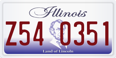 IL license plate Z540351