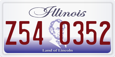 IL license plate Z540352