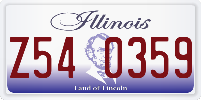 IL license plate Z540359