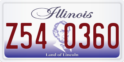 IL license plate Z540360