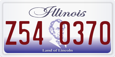 IL license plate Z540370