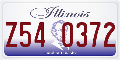 IL license plate Z540372
