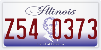IL license plate Z540373