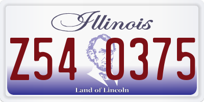 IL license plate Z540375