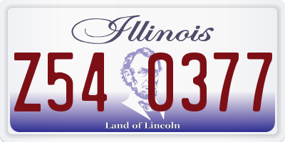 IL license plate Z540377