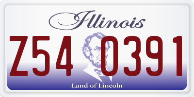 IL license plate Z540391