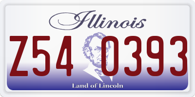 IL license plate Z540393