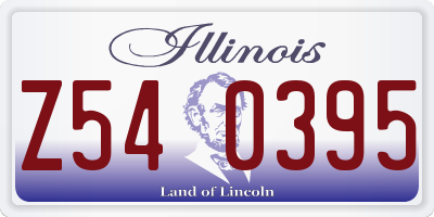 IL license plate Z540395