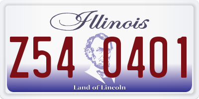 IL license plate Z540401