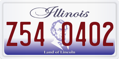 IL license plate Z540402