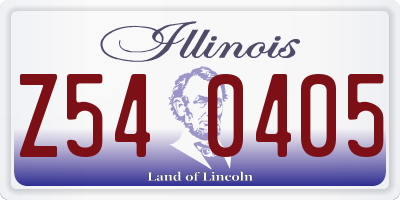 IL license plate Z540405