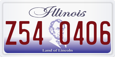 IL license plate Z540406